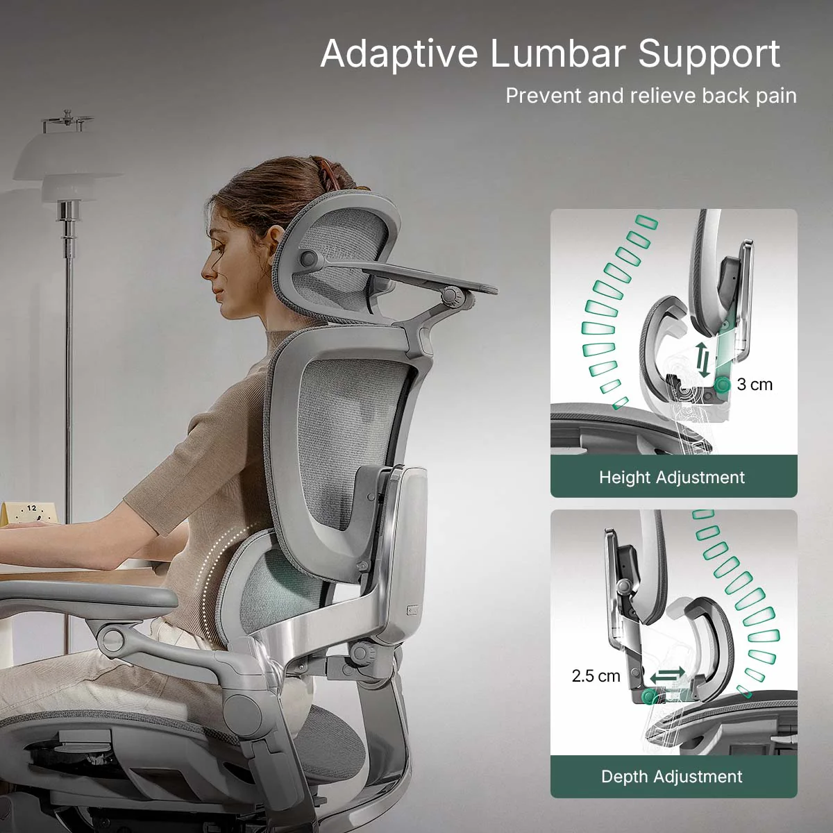 Hinomi H2 Pro Ergonomic Office Chair with Selectable Footrest - Image 10