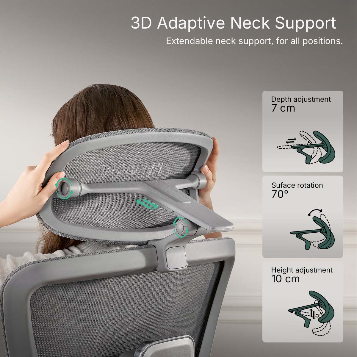 Hinomi H2 Pro Ergonomic Office Chair with Selectable Footrest - Image 6