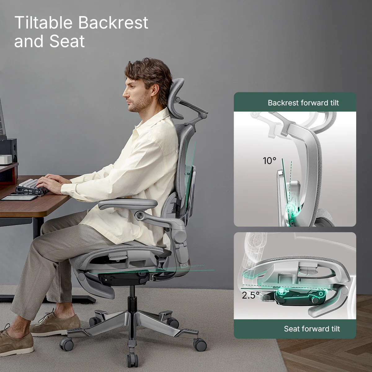 Hinomi H2 Pro Ergonomic Office Chair with Selectable Footrest - Image 9