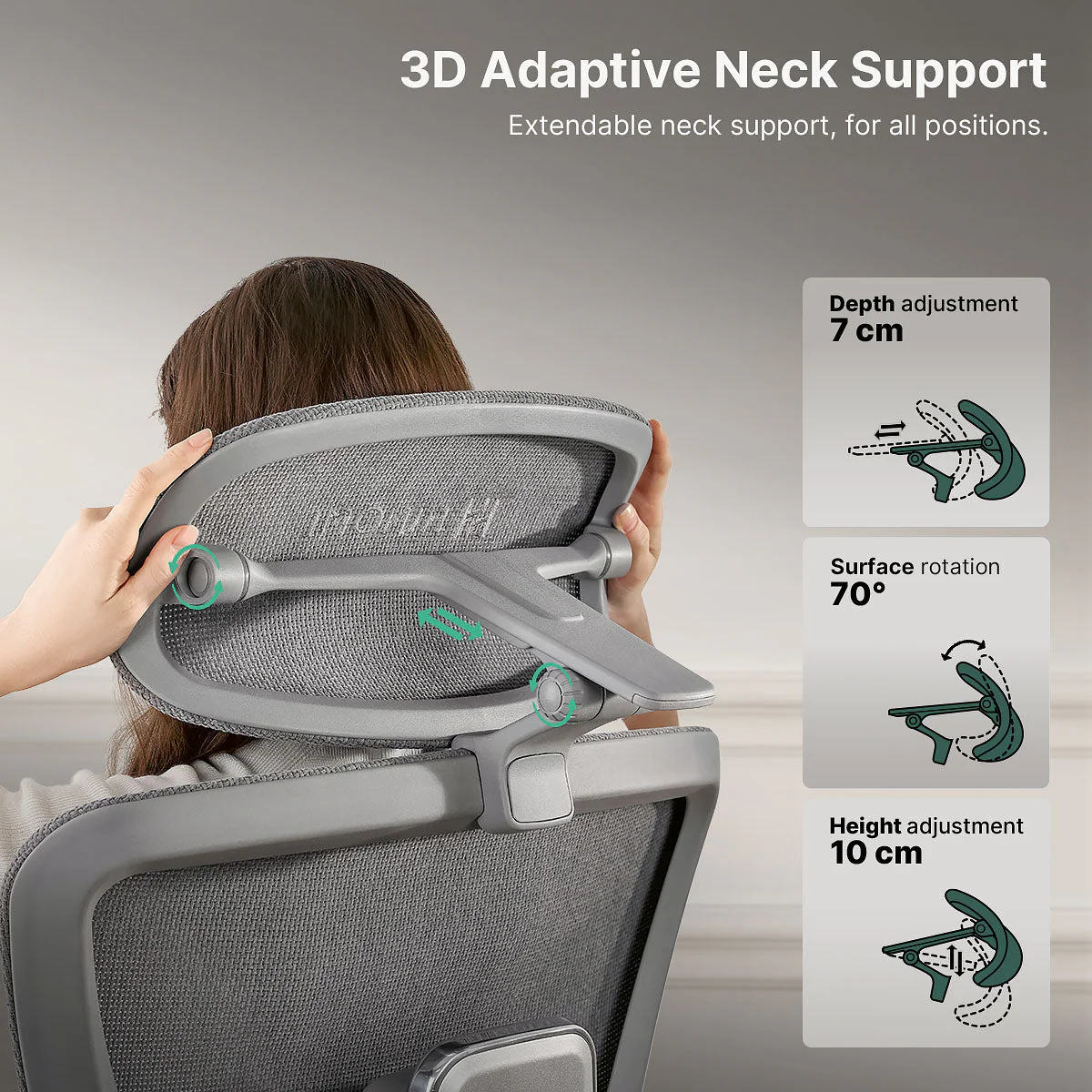 Hinomi H2 Pro Ergonomic Office Chair (Upgraded H1 Pro) | Mesh & Footrest - Image 6