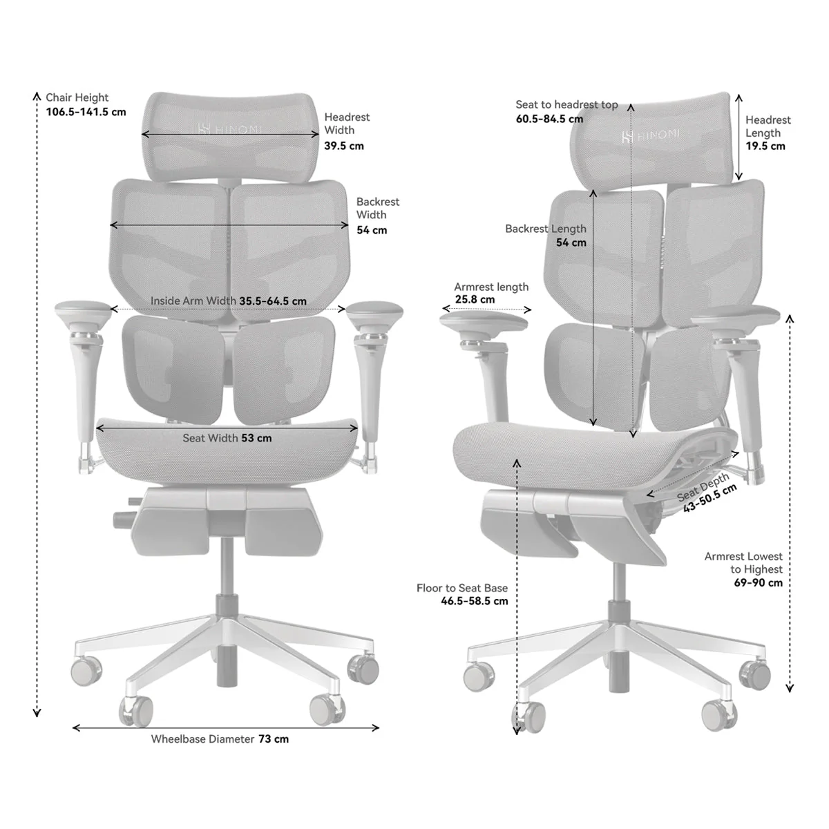 Hinomi X2 Pro Ergonomic Office Chair - Successor to X1 - Image 13